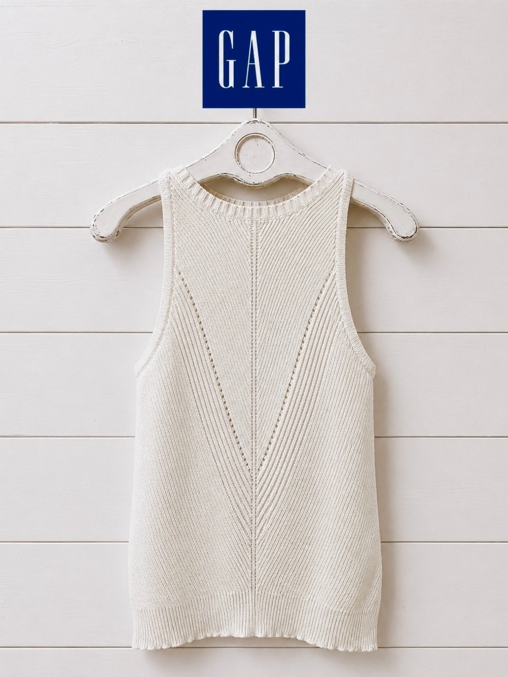 GAP - Off White Knit Sleeveless Top (S)